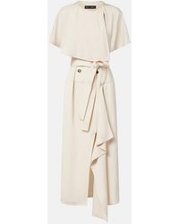 Proenza Schouler - Isolde Caped Twill Midi Dress - Lyst