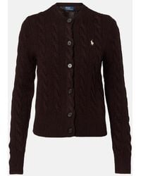 Polo Ralph Lauren - Cable-Knit Wool And Cashmere Cardigan - Lyst