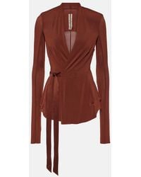 Rick Owens - Hollywood Cupro-Blend Wrap Jacket - Lyst