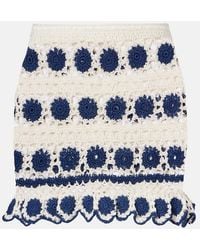 Anna Kosturova - Bouquette Crochet Cotton Miniskirt - Lyst