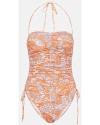 Melissa Odabash - Sydney Printed Bandeau Swimsuit - Lyst