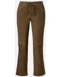 Isabel Marant - Suede Straight-Leg Pants - Lyst