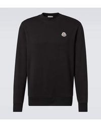 Moncler - Logo-patch Cotton Sweatshirt - Lyst