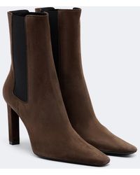 Saint Laurent - Francoise Suede Ankle Boots - Lyst