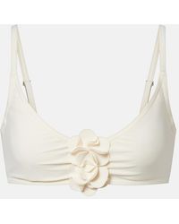 Karla Colletto - Tess Floral-Applique Bikini Top - Lyst
