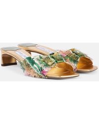 Jimmy Choo - Annika 35 Embellished Mules - Lyst