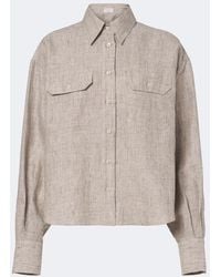 Brunello Cucinelli - Linen Shirt - Lyst