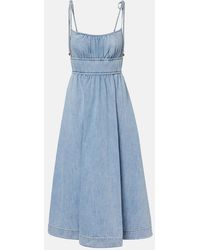 Zimmermann - Wanderlust Denim Midi Dress - Lyst