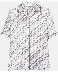 Tory Burch - Bedrucktes Hemd Aus Seide - Lyst