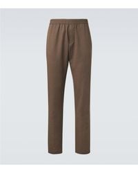 Sunspel - Cotton And Linen Straight Pants - Lyst