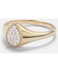Yvonne Léon - Chevaliere Baby Set Of 2 9Kt Rings With Diamonds - Lyst