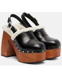 Jimmy Choo - Alida 135 Leather Platform Clogs - Lyst