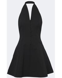 STAUD - Stella Halterneck Cotton-Blend Minidress - Lyst