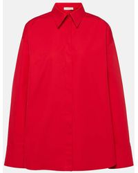 Valentino - Camisa en popelin de algodon - Lyst