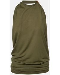 Balenciaga - Draped Cotton-Blend Top - Lyst
