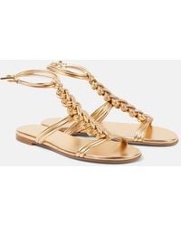 Gianvito Rossi - Capua Metallic Leather Sandals - Lyst