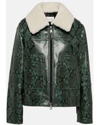 Dorothee Schumacher - Urban Jungle Snake-Print Leather Jacket - Lyst
