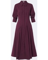 Jonathan Simkhai - Jazz Pleated Cotton Poplin Shirt Dress - Lyst
