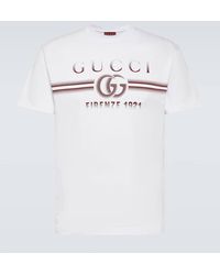 Gucci - Camiseta de jersey de algodon con logo - Lyst