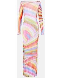 PUCCI - Iride Tulle Maxi Dress - Lyst