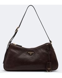 Prada - Aimee Large Leather Shoulder Bag - Lyst