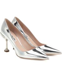 Miu Miu Pumps aus Metallic-Leder - Mettallic