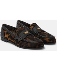 Christian Louboutin - Penny Donna Leopard-print Loafers - Lyst