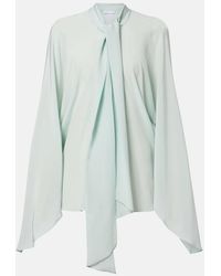 Stella McCartney - Tie-Neck Silk Blouse - Lyst