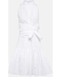 Alaïa - Cotton Poplin Minidress - Lyst