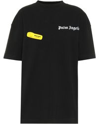 Palm Angels T-shirt imprimé en coton - Noir