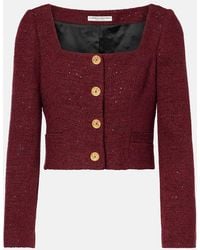 Alessandra Rich - Sequined Tweed Jacket - Lyst