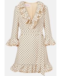 Valentino - Crepe Couture Plusdepois Ruffled Minidress - Lyst