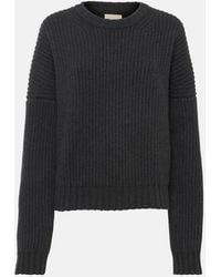 KHAITE - Manuela Ribbed-Knit Cashmere Sweater - Lyst