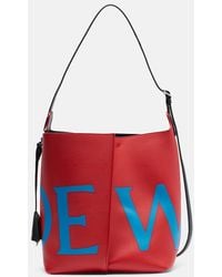 Loewe - Bilbao Large Leather Bucket Bag - Lyst