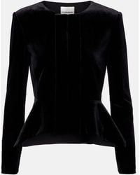 Roland Mouret - Peplum Velvet Jacket - Lyst