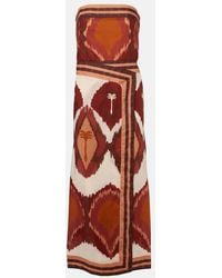 Johanna Ortiz - Printed Cotton Wrap Dress - Lyst