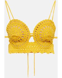 Stella McCartney - Broderie Anglaise Crop Top - Lyst