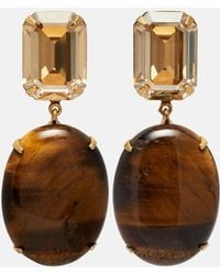 Jennifer Behr - Xiomara Embellished-Plated Earrings - Lyst