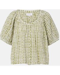 Velvet - Angie Broderie Anglaise Cotton-Blend Top - Lyst