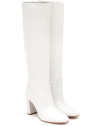 Gianvito Rossi Stivali Slouch 85 in pelle - Bianco