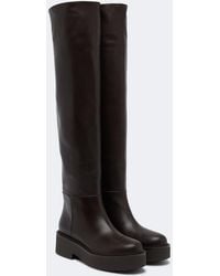 Gianvito Rossi - Hiro Leather Over-The-Knee Boots - Lyst