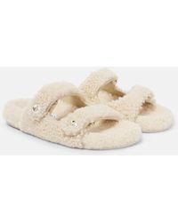 Jimmy Choo - Sandalen Fayence Aus Shearling - Lyst