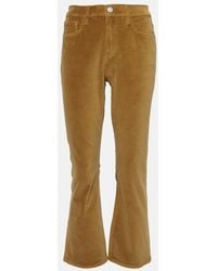 FRAME - Le Crop Mini Boot Velveteen Bootcut Jeans - Lyst