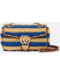 Gucci - Gg Marmont Medium Striped Shoulder Bag - Lyst