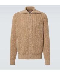 Brunello Cucinelli - Zip-Up Wool And Cashmere Cardigan - Lyst