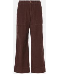 Velvet - Vera Cropped Corduroy Wide-Leg Pants - Lyst