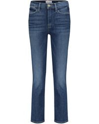 Pantaloni jeansFRAME in Denim di colore Nero Donna Abbigliamento da Jeans da Jeans capri e cropped 