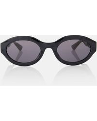 Gucci - Minimal GG Oval Sunglasses - Lyst