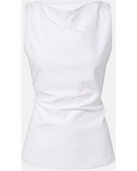 Rohe - Draped Cotton-Blend Top - Lyst