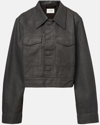 Lemaire - Cropped Cotton Jacket - Lyst
